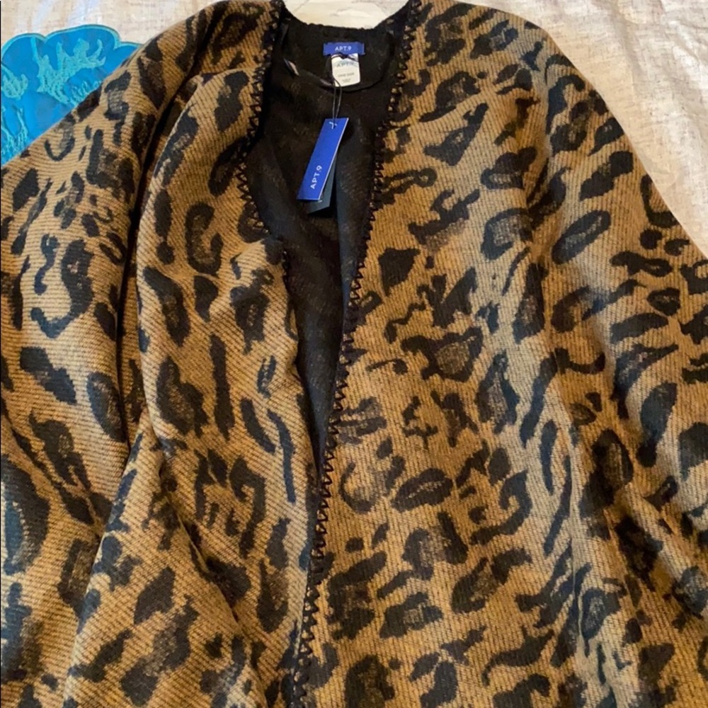 Brand New Cheetah Poncho